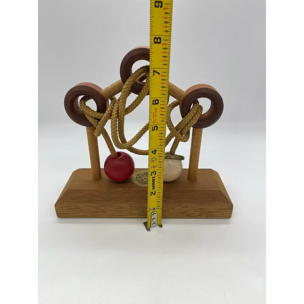 Vintage Stumps Wooden Wood & Rope Puzzle Lumberjack Toys 1979